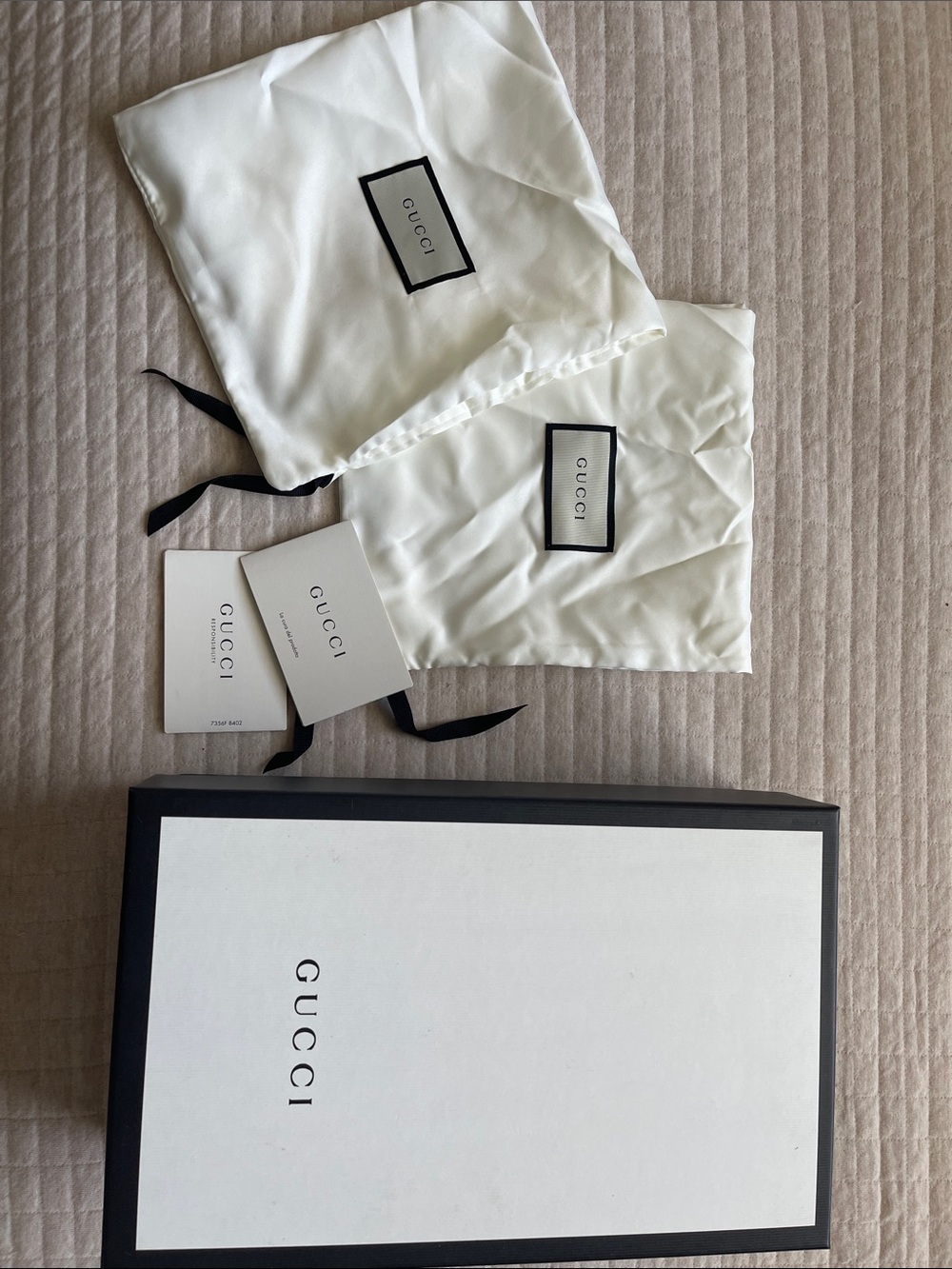 Gucci Ivory Leather Chain-Trim Block Heel Loafers - Picture 8 of 8